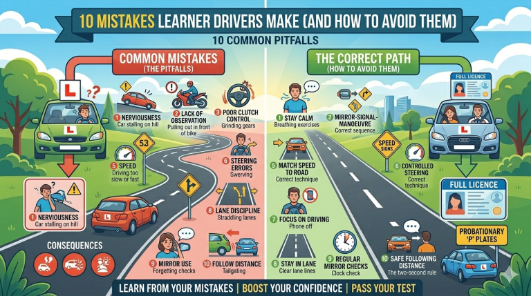 10 Mistakes Learner Drivers Make (And How to Avoid Them)